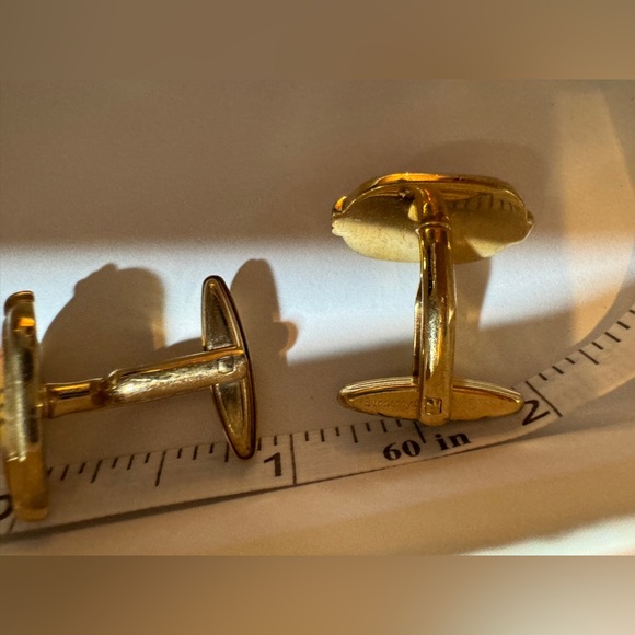 BURBERRY Nova Check Cuff Links🔥AMAZING Vintage Condition🔥RARE🔥Heirloom Piece🎄🎁👀 - Picture 10 of 11